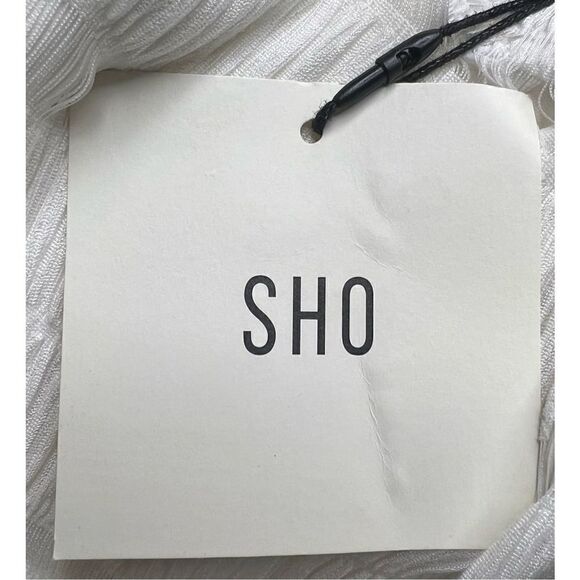 SHO Tonal Stripe Off-the-Shoulder Knit Short Dress Size XS NWT - Picture 11 of 13